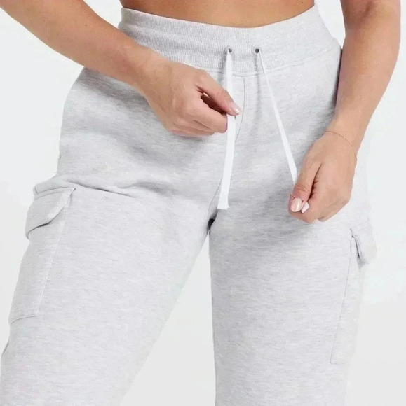 Oner Active ALL DAY CARGO JOGGER in Light Grey Marl Long Length - Picture 4 of 16